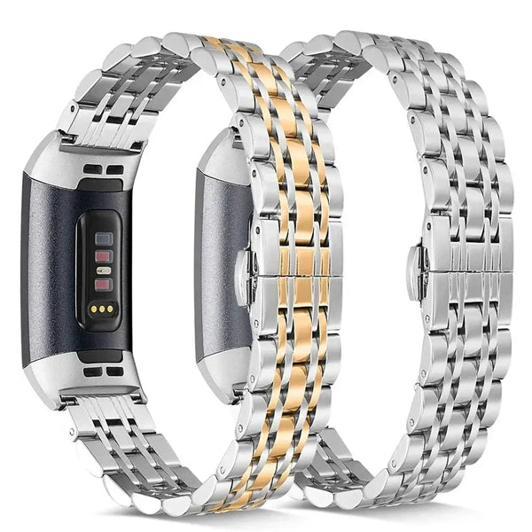 Fitbit Charge 5 6 3 4 2 Stainless Steel Metal Band