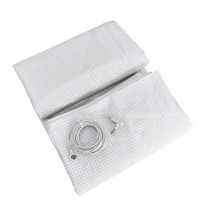 Earthing Grounding Flat Sheet – 10% Silver Fiber Conductive Antistatic Cotton Blend with Grounding Cord