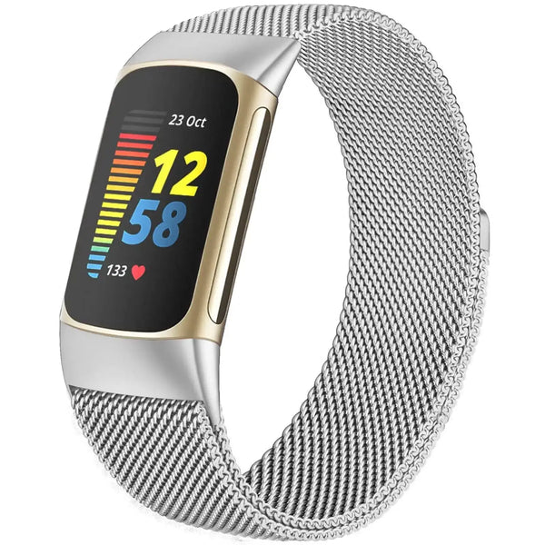 Fitbit Charge 5 6 Stainless Steel Magnetic Band - Stylish Durable