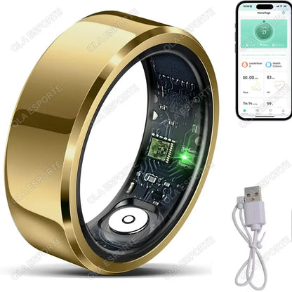2026 Smart Ring Blood Pressure Heart Rate Sleep Monitoring Smartring IP68 & 5ATM Waterproof Multi-sport Mode Smartring Man Women