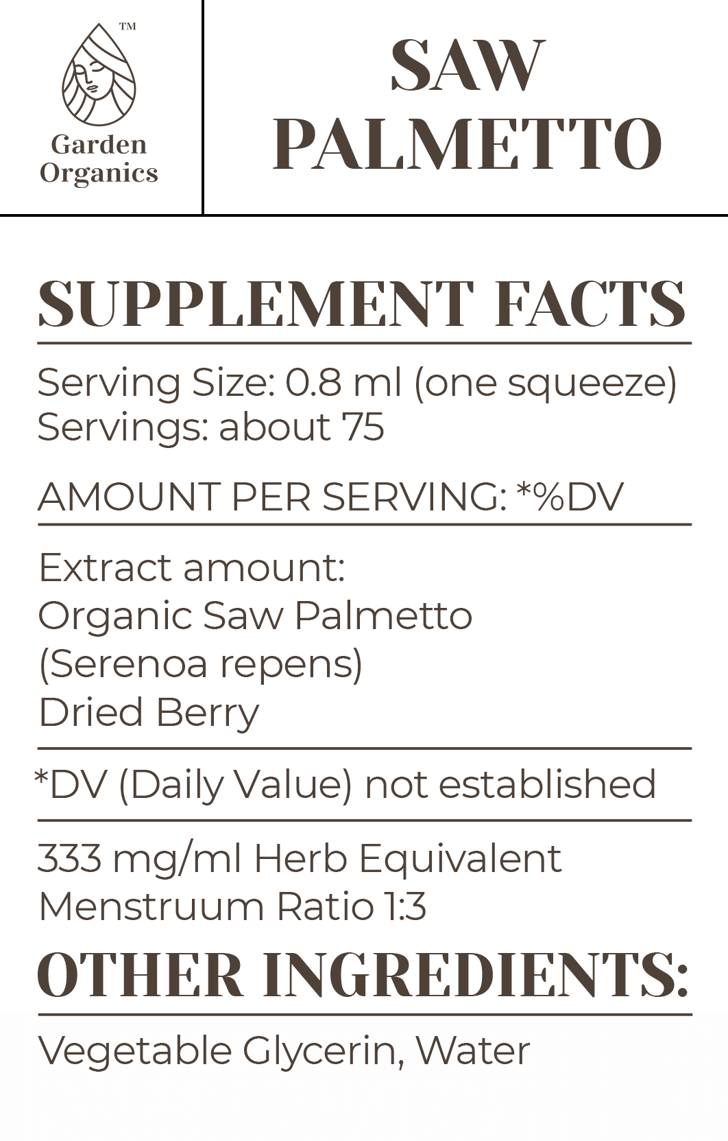 Saw Palmetto Tincture