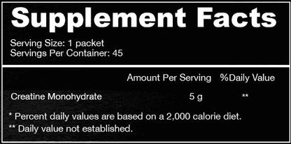 Creatine Monohydrate (45 Single-Serve Stick Packs)