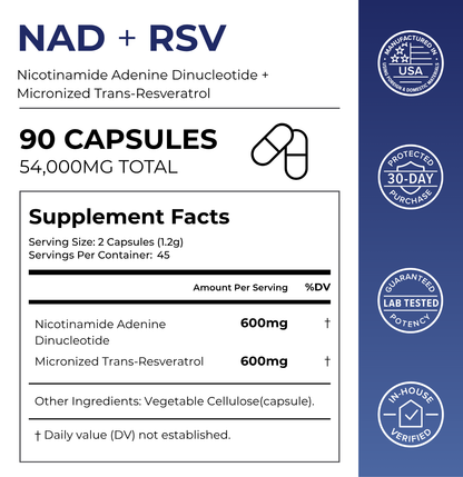 NAD + Resveratrol Capsules
