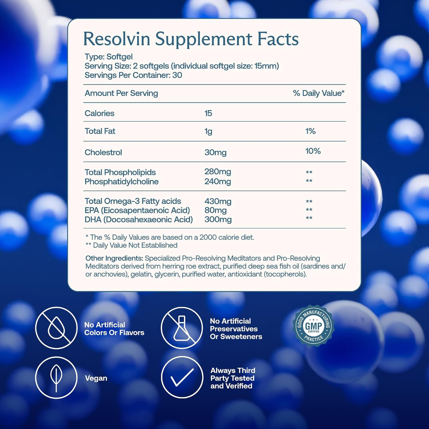 BodyBio Resolvin SPMs for Healthy Inflammation, Skin Repair & Joint Comfort