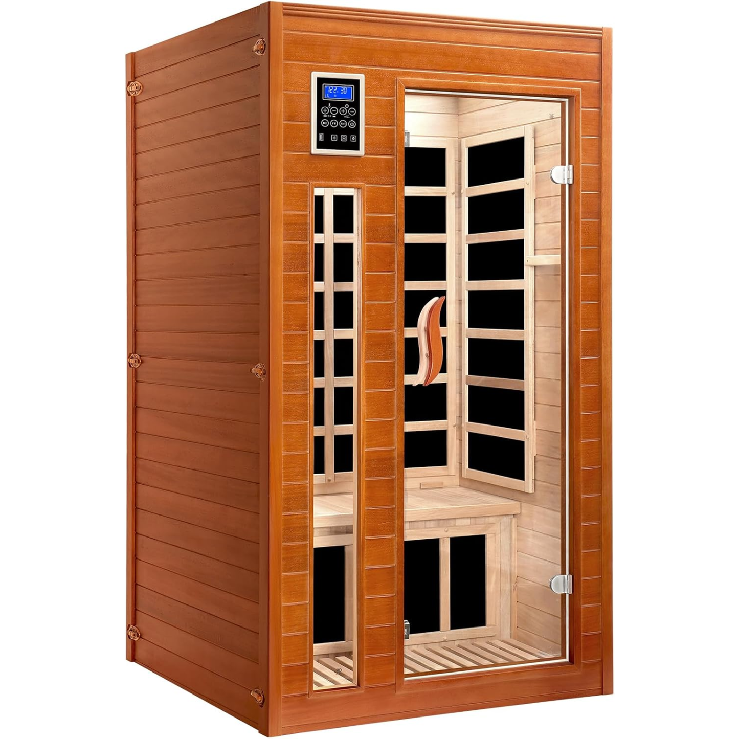 X-Vcak 1-2 Person Infrared Sauna, Dry Heat Sauna with Red Light Therapy