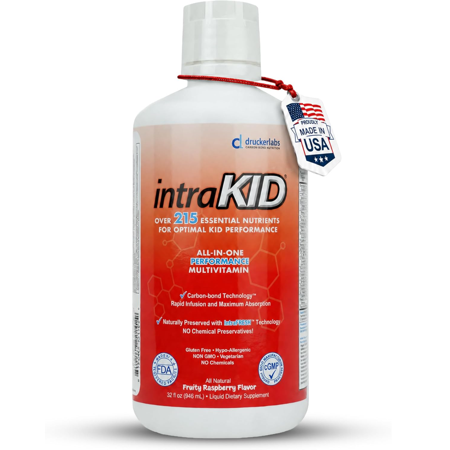Drucker Labs Kids Liquid Multivitamin with 225+ Nutrients,32 fl oz