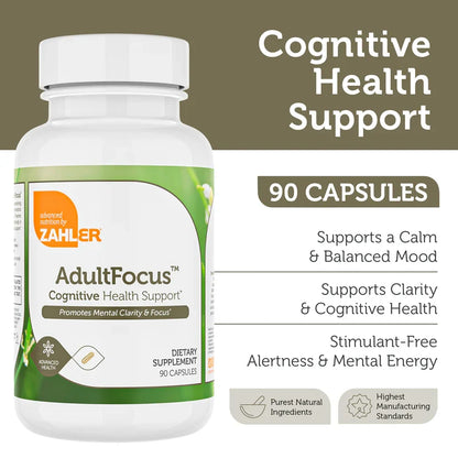 Zahler AdultFocus™ Cognitive Health Support – 90 Capsules