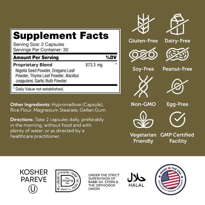 Zahler CandAid™ With Probiotics – Intestinal Health & Yeast Balance | 60 Capsules