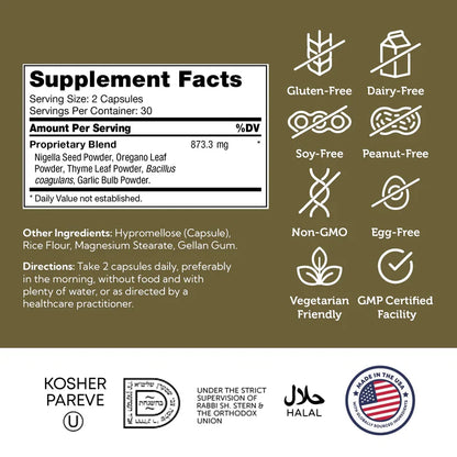 Zahler CandAid™ With Probiotics – Intestinal Health & Yeast Balance | 60 Capsules