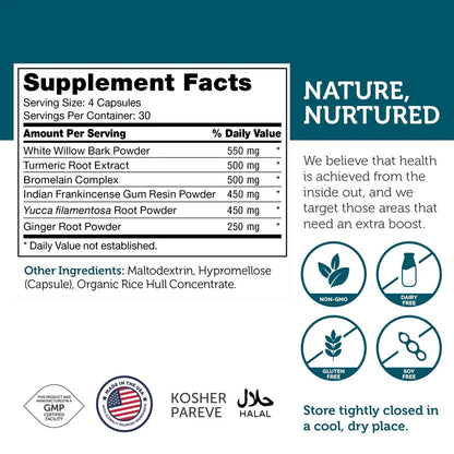 Zahler InflaMix™ – Occasional Inflammation Support Potent Herbal Mix for Natural Recovery | 120 Capsules