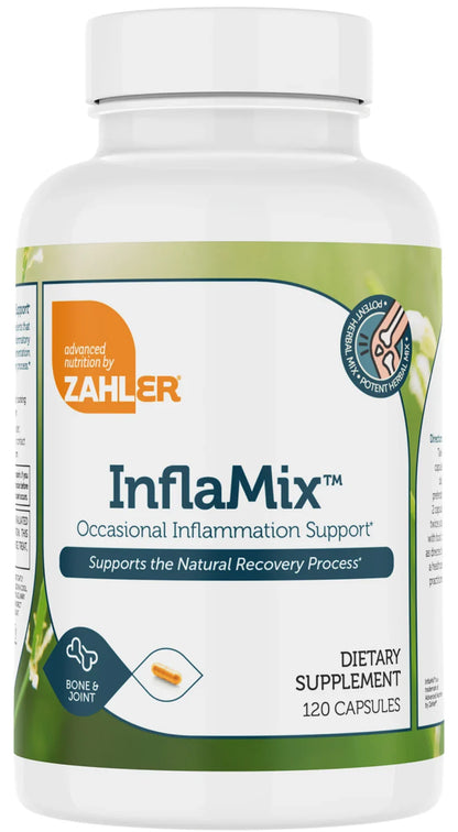 Zahler InflaMix™ – Occasional Inflammation Support Potent Herbal Mix for Natural Recovery | 120 Capsules