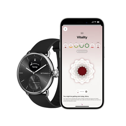 Withings ScanWatch 2 Smart Watch, 38mm, Black HWA10-MODEL 1-ALL-INT