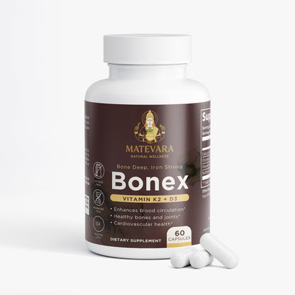 Bonex VIT D3, K2 MK-7 & Calcium | 60 Capsules