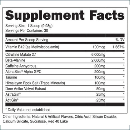 Bucked Up Pre-Workout Powder, 30 Servings