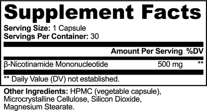 NMN 500mg | NAD+ Booster for Cellular Energy & Peak Performance