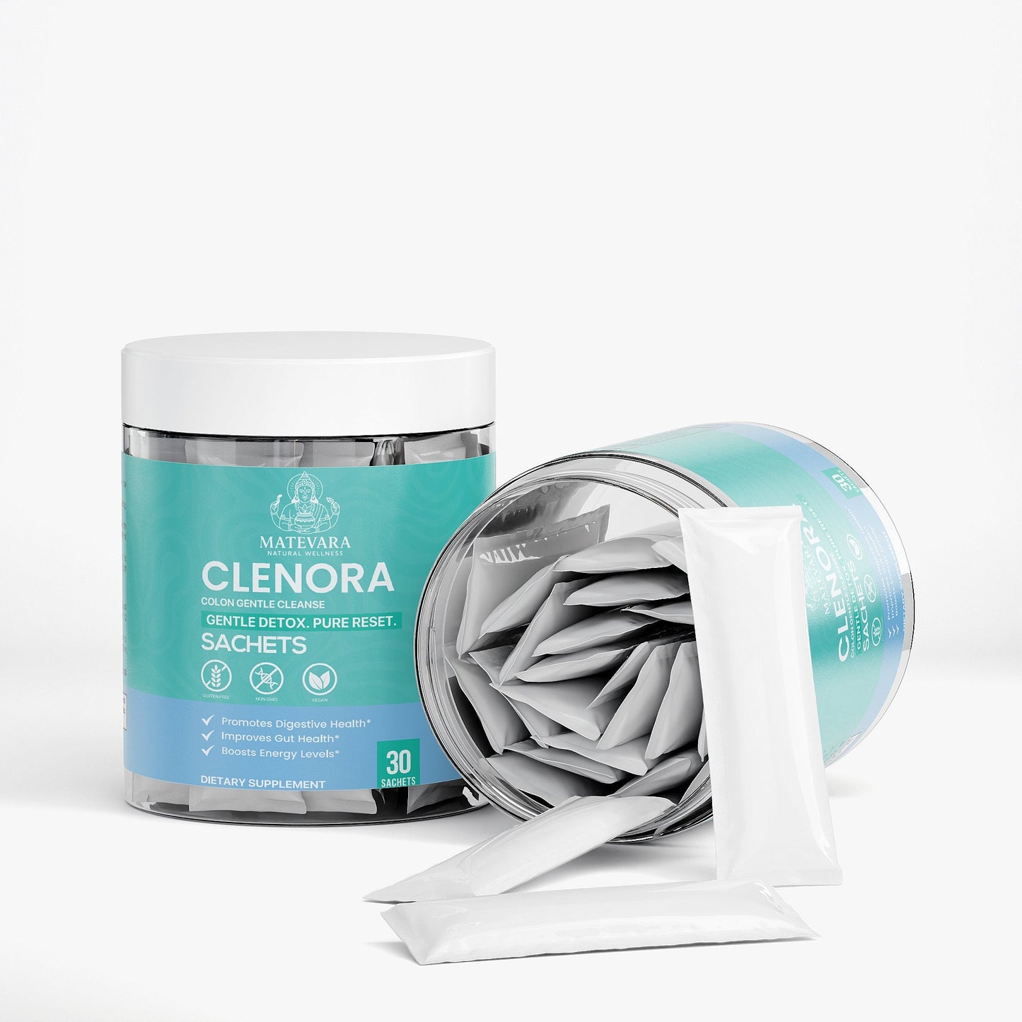 Clenora Daily Fiber Support Powder for Gut Health & Regularity | 30 Servings