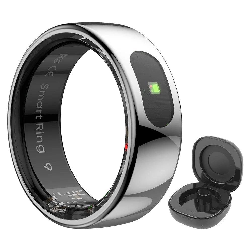 Smart Ring R08 Womens Men Electronic Smartring 5ATM Waterproof Sports Fitness Tracker Sleep Tracker for Xiaomi Samsung Phone