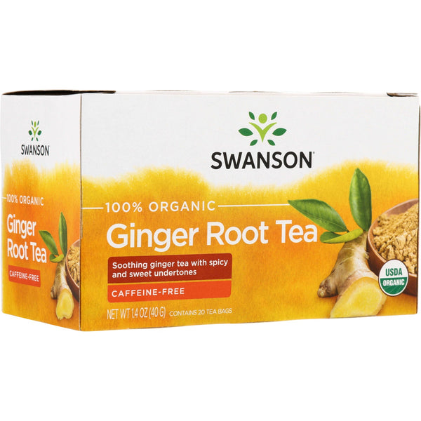 100% Organic Ginger Root Tea - Caffeine-Free