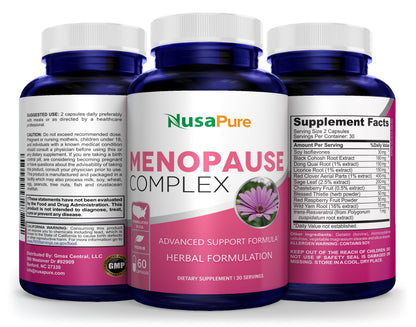 NusaPure Menopause Complex : Black Cohosh and Herbal Ingredients - 60 Capsules