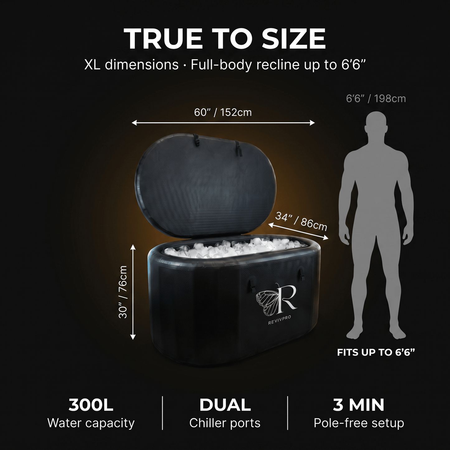 Extra Large Ice Bath Tub X Pro - Water Chiller Compatible Cold Plunge for Athletes