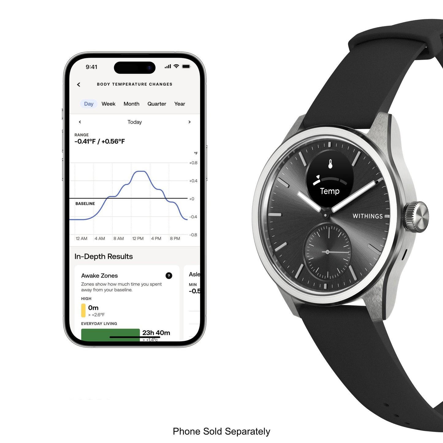 Withings ScanWatch 2 Smart Watch, 42mm, Black HWA10-MODEL 4-ALL-INT