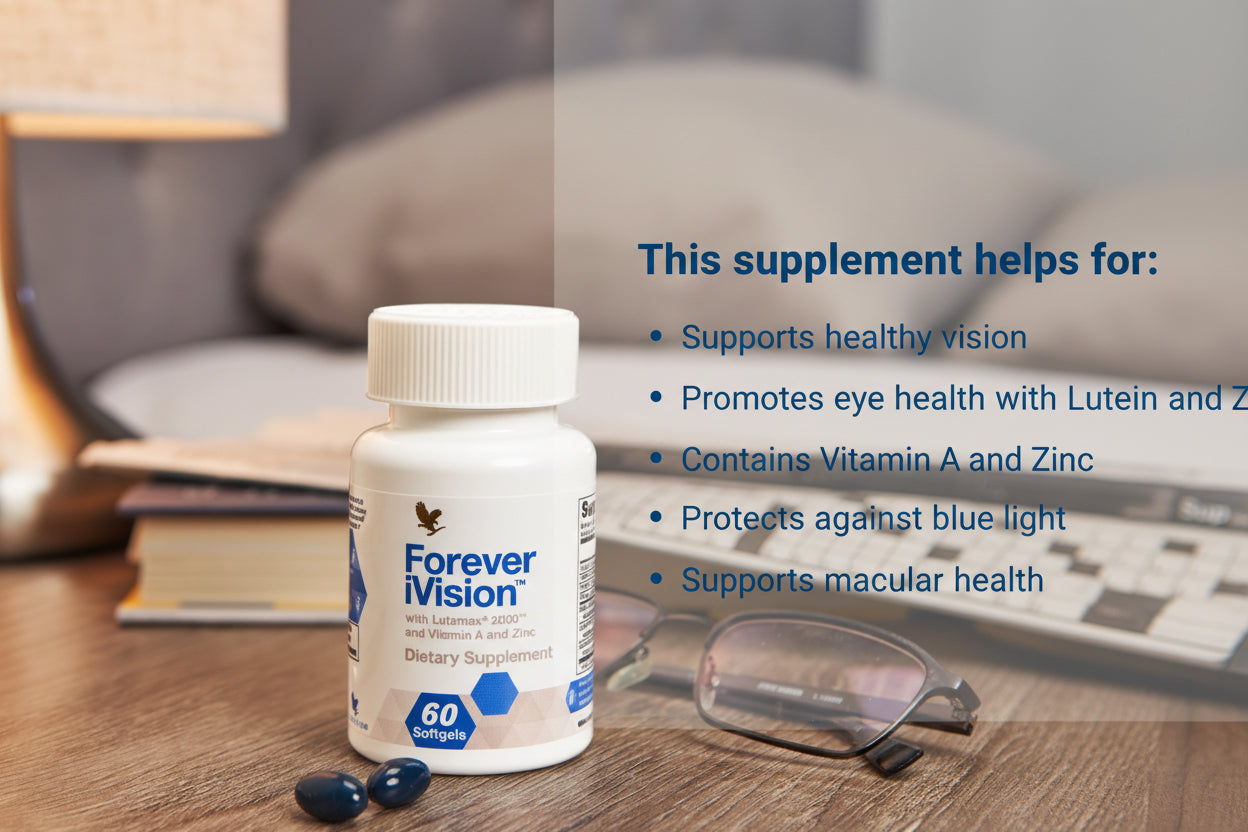 Forever iVision breakthrough supplement nourish and help protect your eyes Formulated with vitamins antioxidant power botanicals