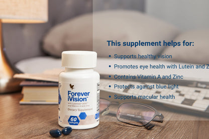 Forever iVision breakthrough supplement nourish and help protect your eyes Formulated with vitamins antioxidant power botanicals