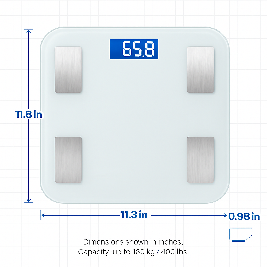 Smart Body Composition Scale Fat Monitor Digital APP Scale BMI Health Analyzer