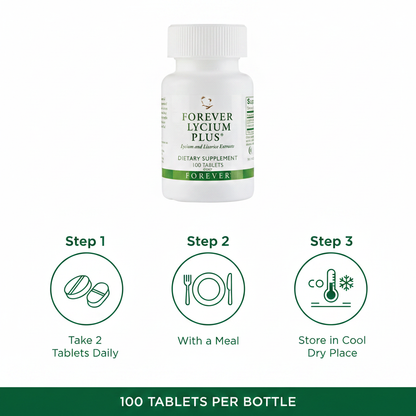 Forever Lycium Plus® combines goji berries with licorice extract antioxidant formula rooted in traditional Chinese wellness practices.