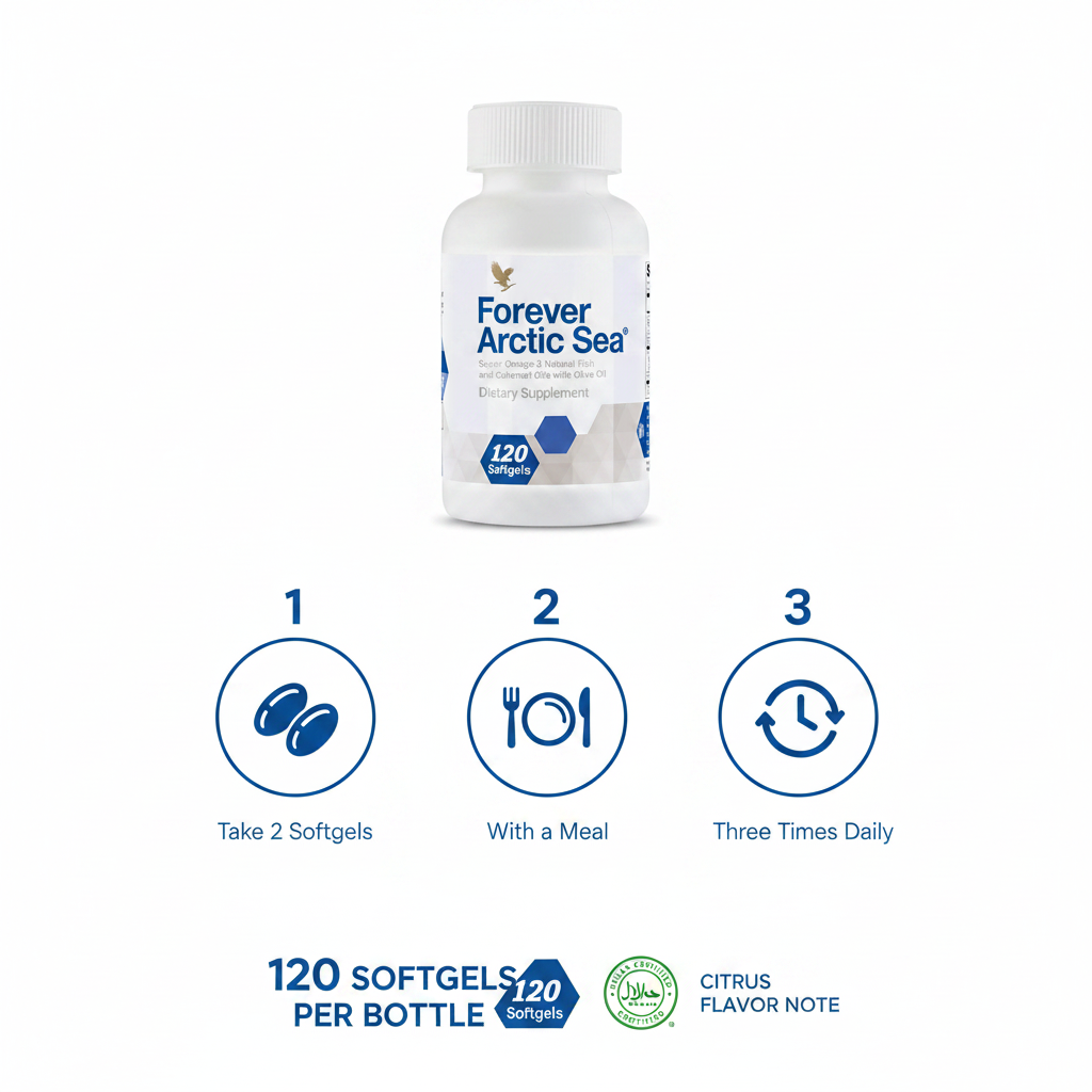 Forever living Arctic Supplement a perfect balanced blend of Omega 3s 120 softgels
