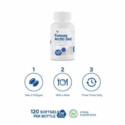 Forever living Arctic Supplement a perfect balanced blend of Omega 3s 120 softgels
