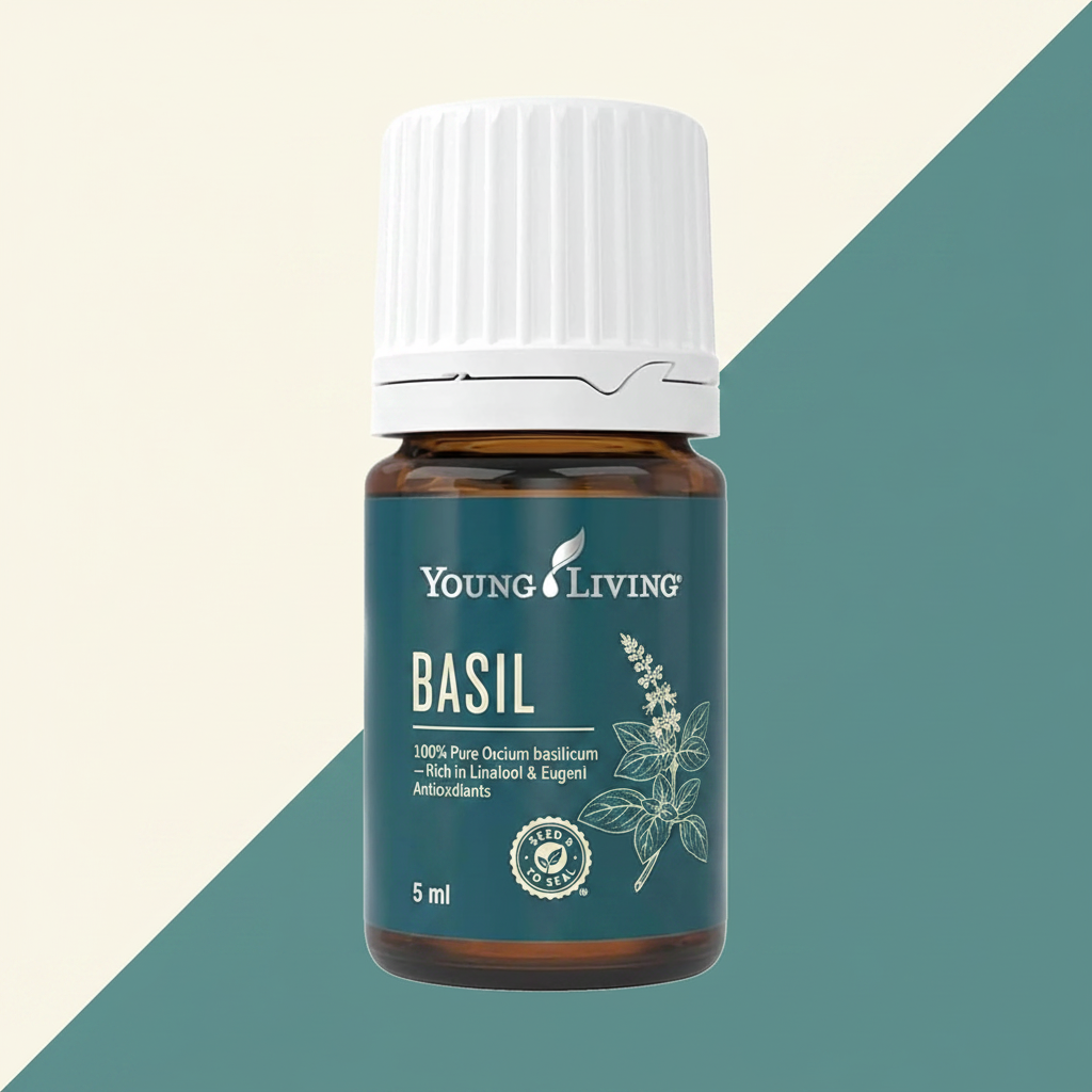 Young Living Basil Essential Oil 5ml Mental Clarity Focus & Natural Stress Relief