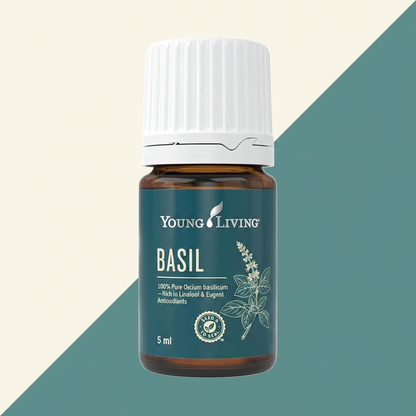 Young Living Basil Essential Oil 5ml Mental Clarity Focus & Natural Stress Relief