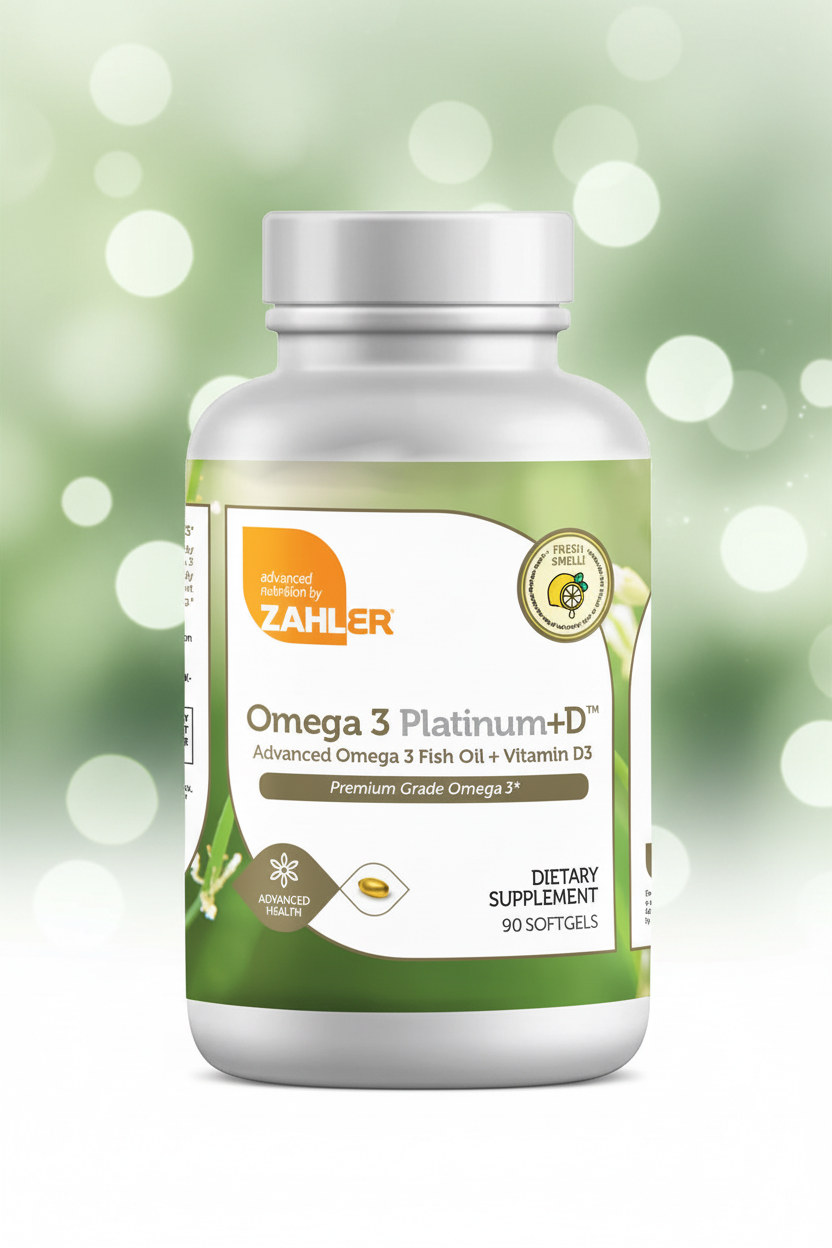 Zahler Omega 3 Platinum+D™ Advanced Fish Oil + Vitamin D3 Premium Grade Omega-3 Softgels