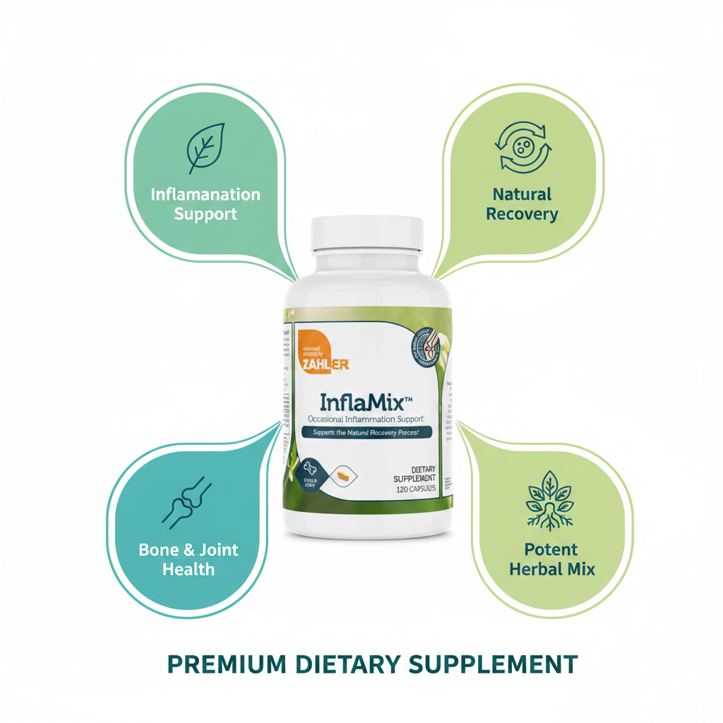 Zahler InflaMix™ – Occasional Inflammation Support Potent Herbal Mix for Natural Recovery | 120 Capsules