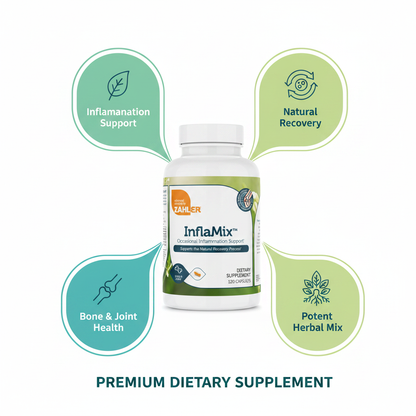 Zahler InflaMix™ – Occasional Inflammation Support Potent Herbal Mix for Natural Recovery | 120 Capsules