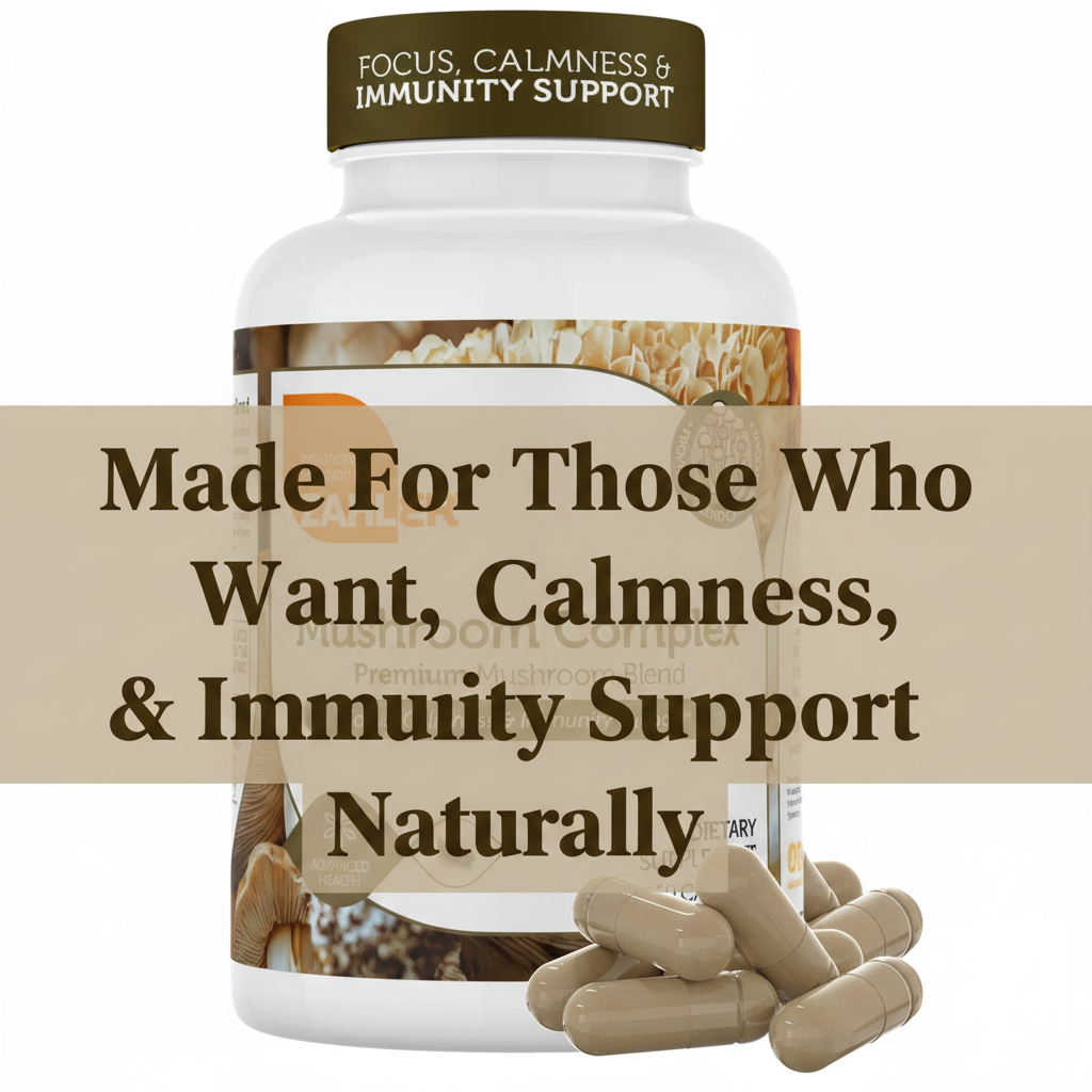 Zahler Mushroom Complex™ – Premium 7-Mushroom Blend | Focus, Calmness & Immunity Support | 60 Capsules