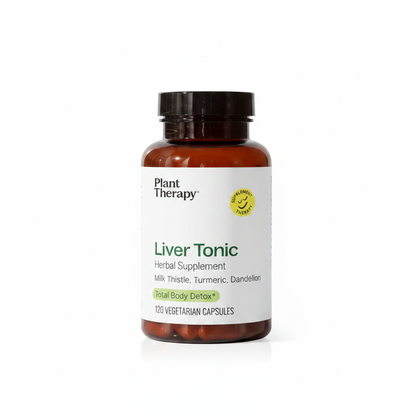 Plant Therapy Liver Tonic Herbal Supplement – Milk Thistle, Turmeric & Dandelion, 120 Vegetarian Capsules