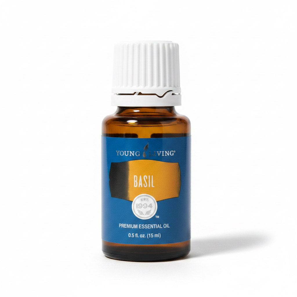 Young Living Basil Premium Essential Oil 15ml Mental Clarity Focus & Natural Stress Relief