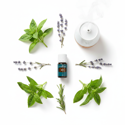 Young Living Basil Essential Oil 5ml Mental Clarity Focus & Natural Stress Relief