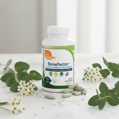 Zahler BoneFactor™ – Plant-Based Calcium + D3, K2 & Magnesium Maximum Bone & Joint Support