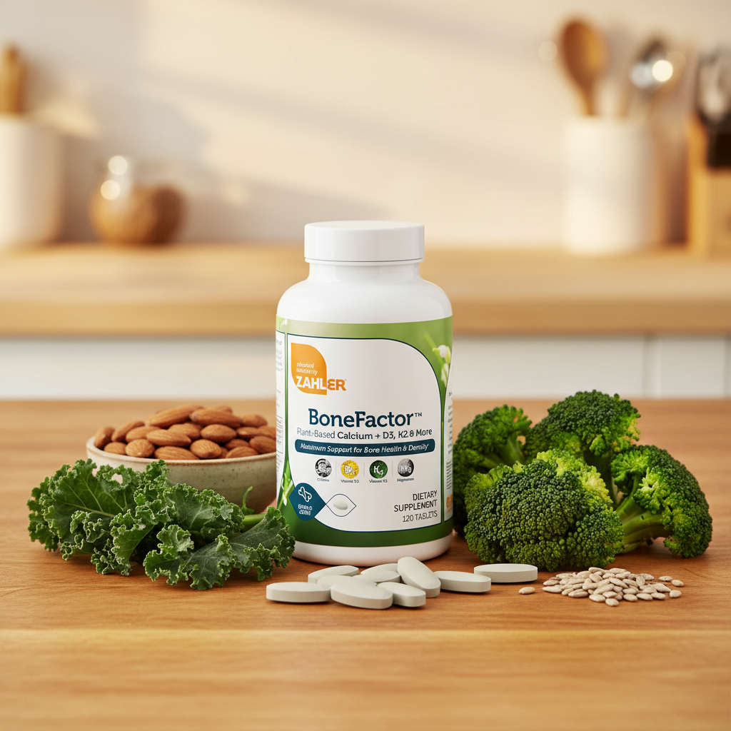 Zahler BoneFactor™ – Plant-Based Calcium + D3, K2 & Magnesium Maximum Bone & Joint Support