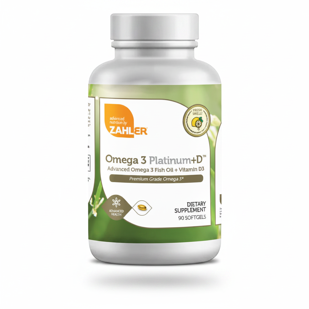 Zahler Omega 3 Platinum+D™ Advanced Fish Oil + Vitamin D3 Premium Grade Omega-3 Softgels