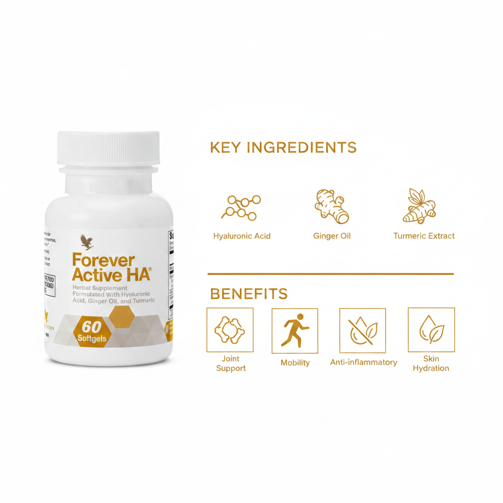 Forever Active HA delivers advanced joint support through a synergistic blend of nature's most respected ingredients