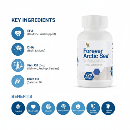 Forever living Arctic Supplement a perfect balanced blend of Omega 3s 120 softgels