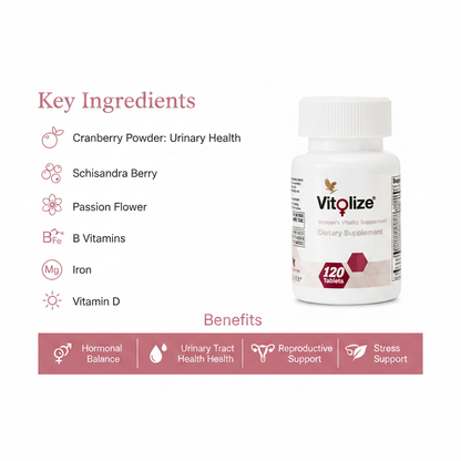 Forever Vitolize for Women Hormonal Balance & Urinary Health 120 Tablets