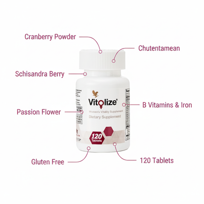 Forever Vitolize for Women Hormonal Balance & Urinary Health 120 Tablets