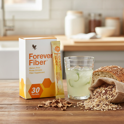 Forever Fiber These packets feature four types of fiber – including fructooligosaccharides, which is also a prebiotic 30packets