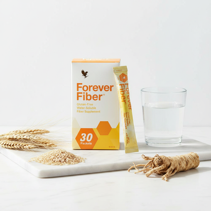 Forever Fiber These packets feature four types of fiber – including fructooligosaccharides, which is also a prebiotic 30packets