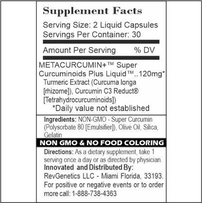 MetaCurcumin 277x: 10x SIRT6 Boost, No Pepper